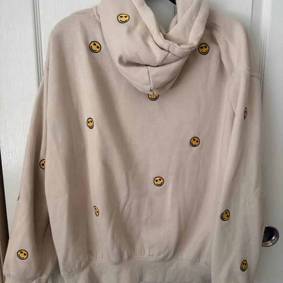 Beige Hoodie with Smiley Face Patches - Picture 5 of 5